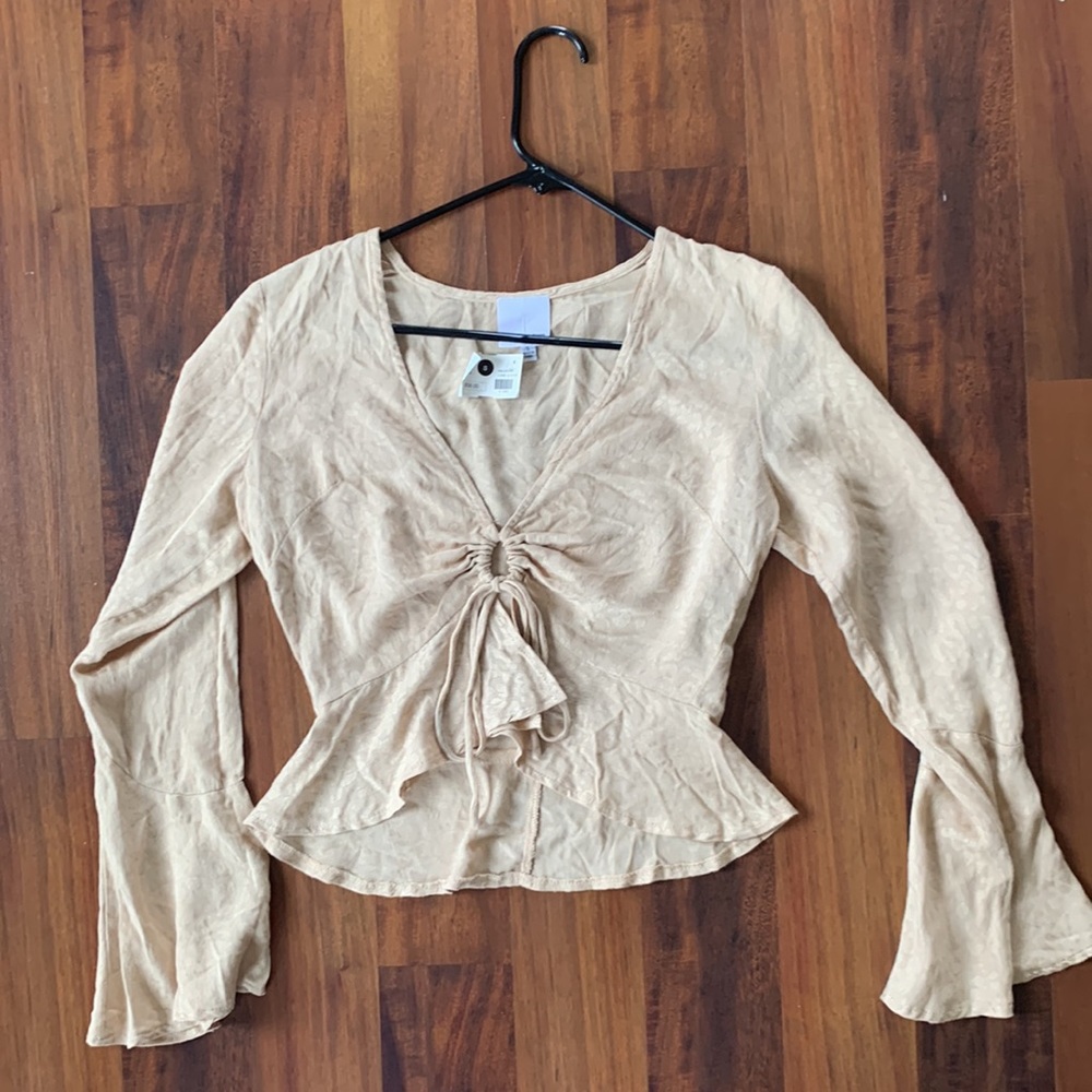 Skylar + Madison Tan cheetah print top - Picture 1 of 6